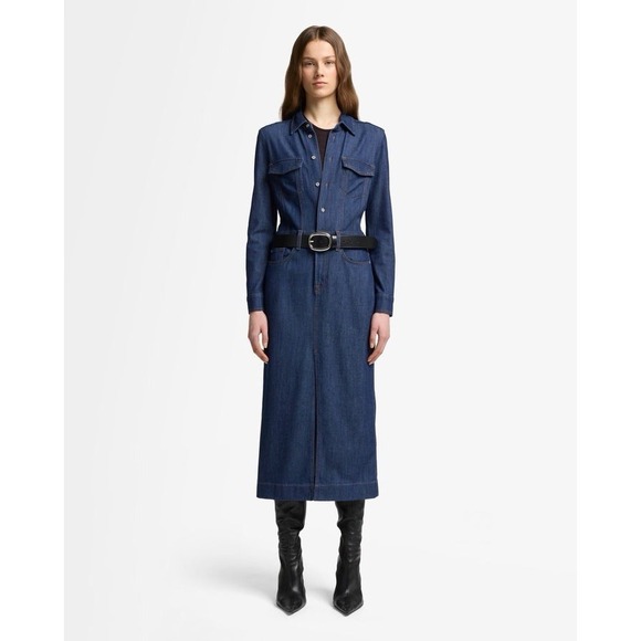 7 For All Mankind Dresses & Skirts - 7 For All Mankind WEIGHTLESS DENIM MAXI DRESS Size S Blue Dress $298 NWT